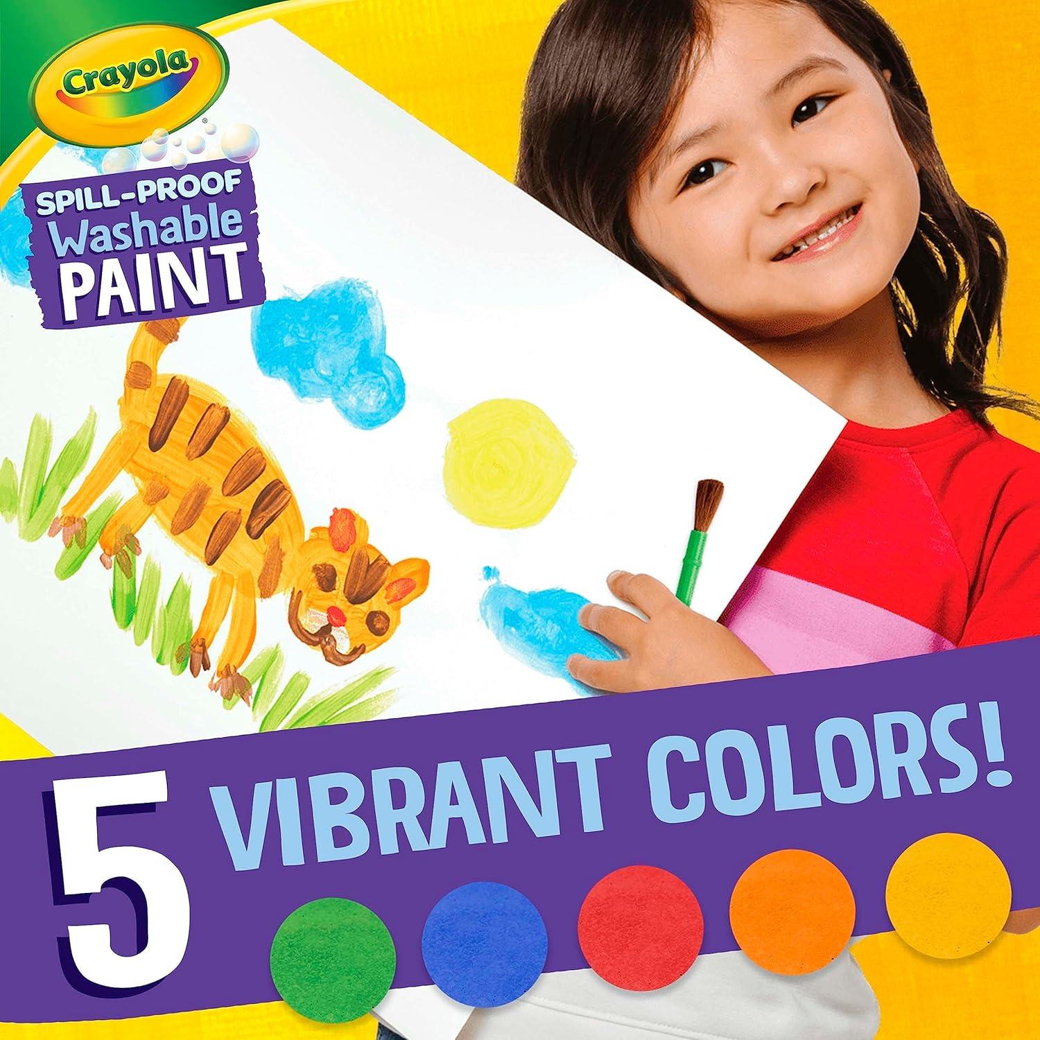 imageCrayola Paintbrush Variety Classpack 36ct School Art Supplies for Kids Flat ampamp Round Paint Brushes for Toddlers ampamp Classrooms Easy Grip HandleSpill Proof Paint
