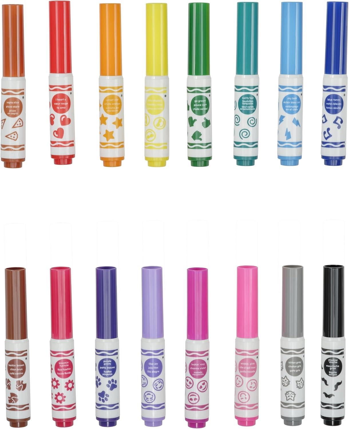 imageCrayola Pip Squeaks Skinnies Washable Marker Set 16ct Mini Markers for Toddlers Thin Coloring Markers for Kids Toddler Arts ampamp Craft Supplies1 Count Pack of 1