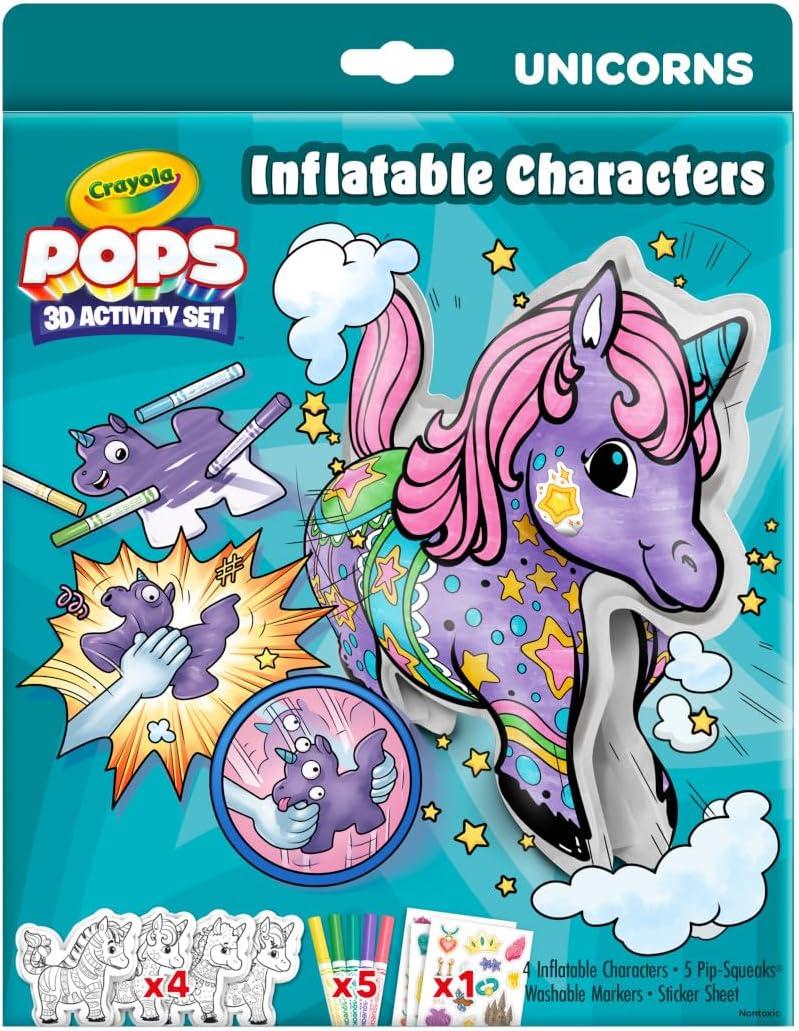 imageCrayola Pops Inflatable Characters Coloring Set for Kids Gift for Boys ampamp Girls Ages 5 6 7 8