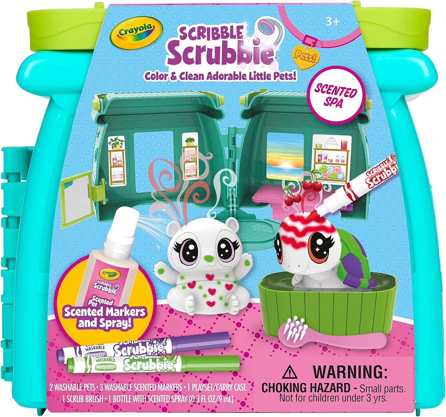imageCrayola Scribble Scrubbie Safari 2 Pack Animal Toy Set Age 3Scented Spa