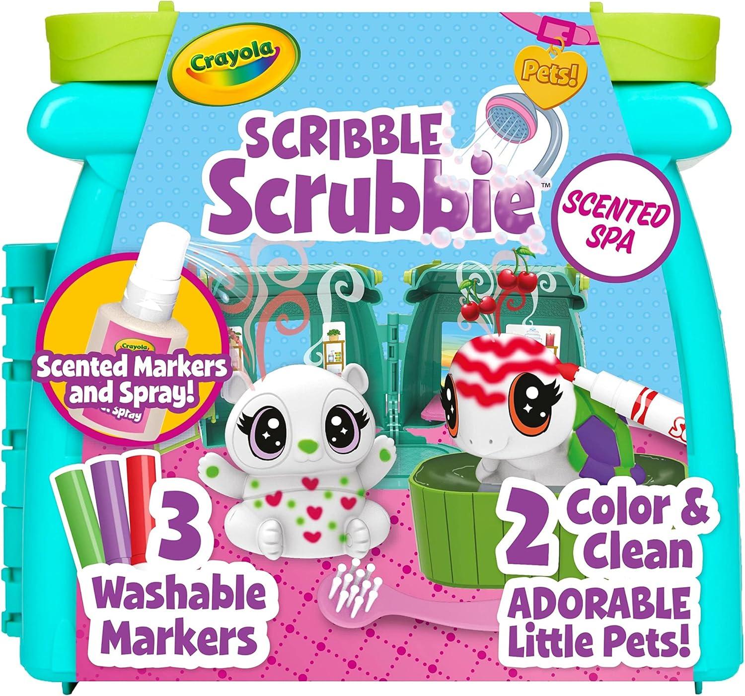 imageCrayola Scribble Scrubbie Safari 2 Pack Animal Toy Set Age 3Scented Spa