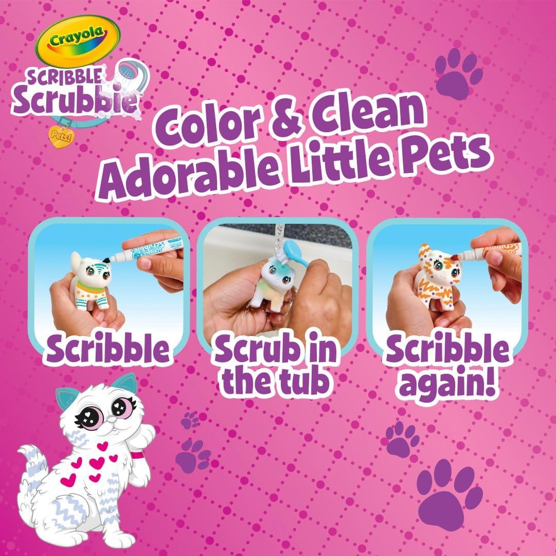 imageCrayola Scribble Scrubbie Safari 2 Pack Animal Toy Set Age 3Super Salon