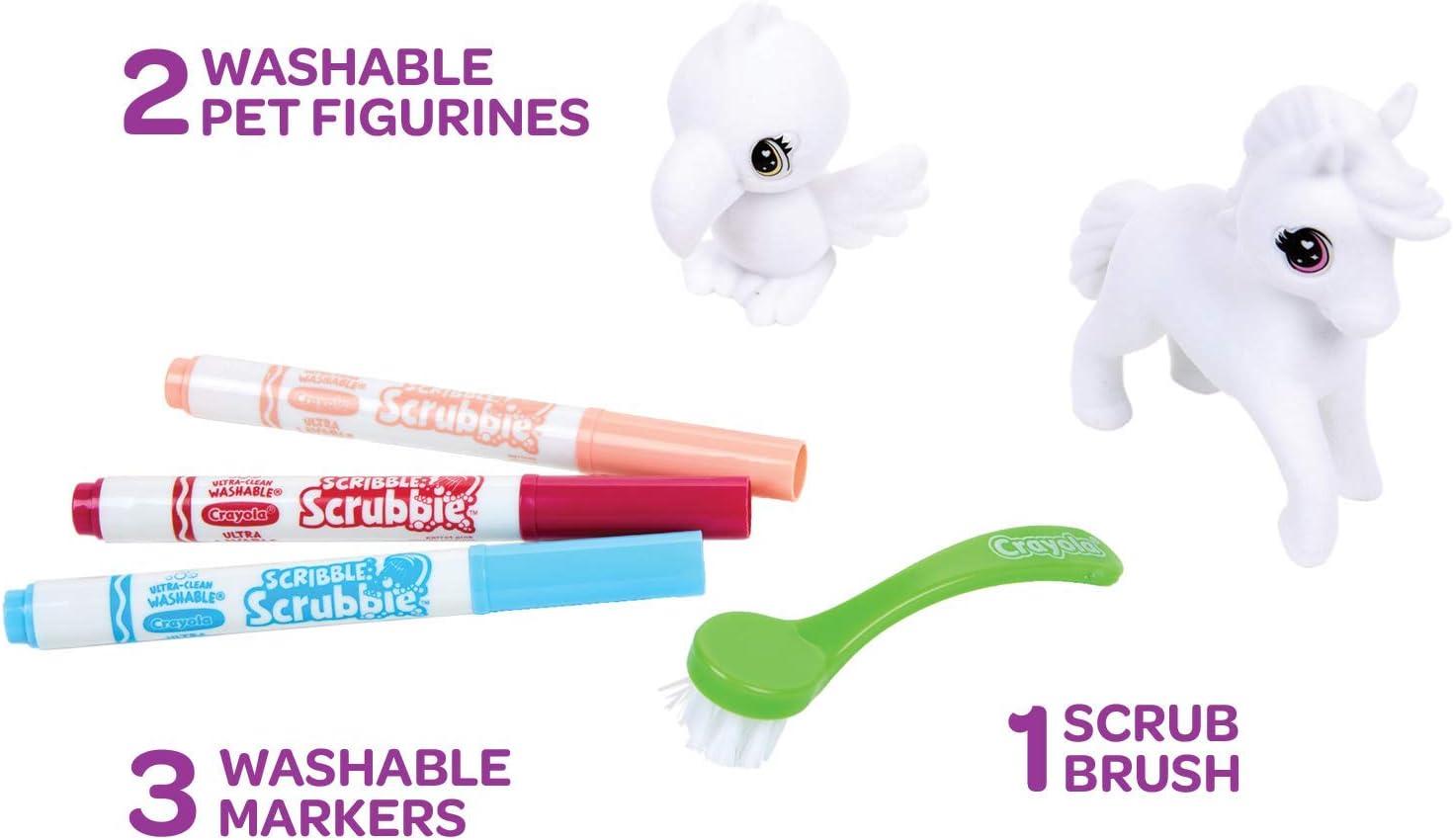 imageCrayola Scribble Scrubbie Safari 2 Pack Animal Toy Set Age 3Zebra and Bird