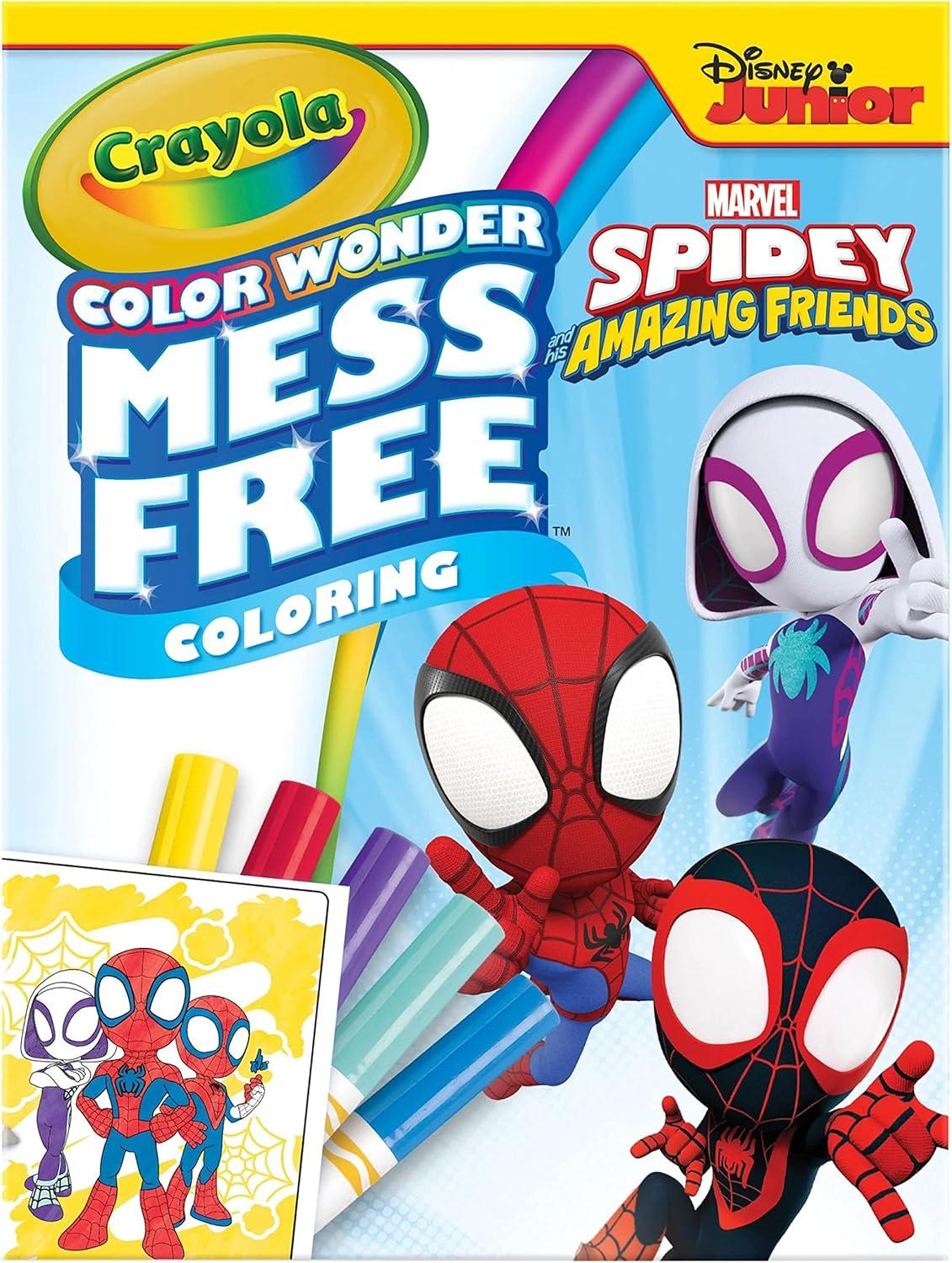imageCrayola Spiderman Color Wonder Coloring Set 18 Spiderman Mess Free Coloring Pages for Toddlers Spiderman Toys Gifts for KidsSpidey Friends