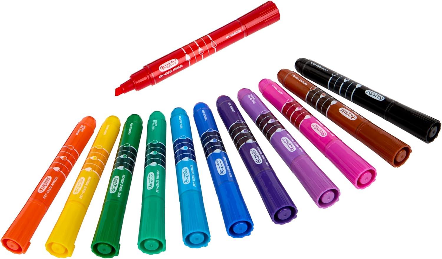 imageCrayola Take Note Dry Erase Markers for School 12ct Teacher Supplies Chisel Tip Whiteboard Markers Essential Classroom Must Haves Low OdorDry Erase Markers