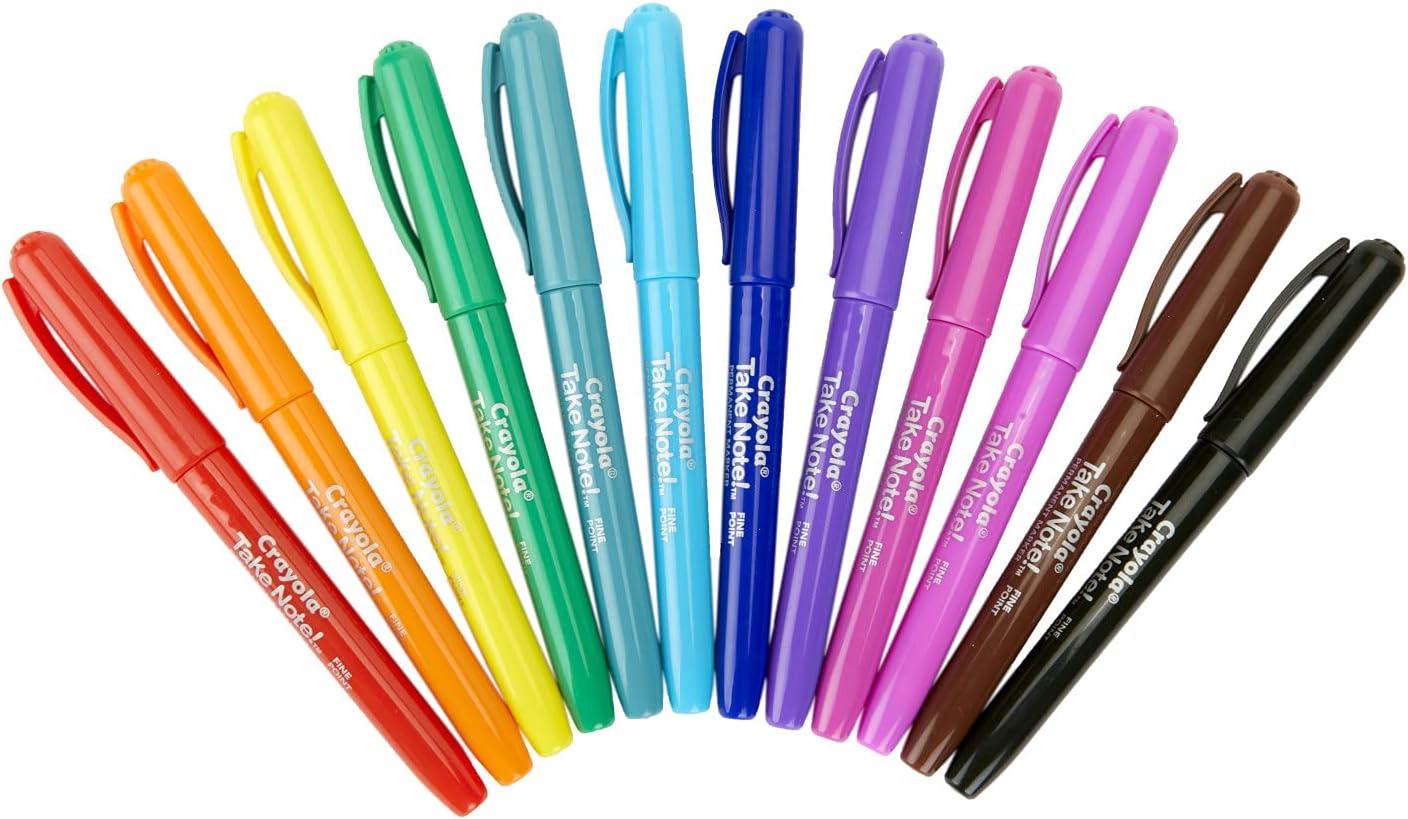 imageCrayola Take Note Dry Erase Markers for School 12ct Teacher Supplies Chisel Tip Whiteboard Markers Essential Classroom Must Haves Low OdorHighlighters