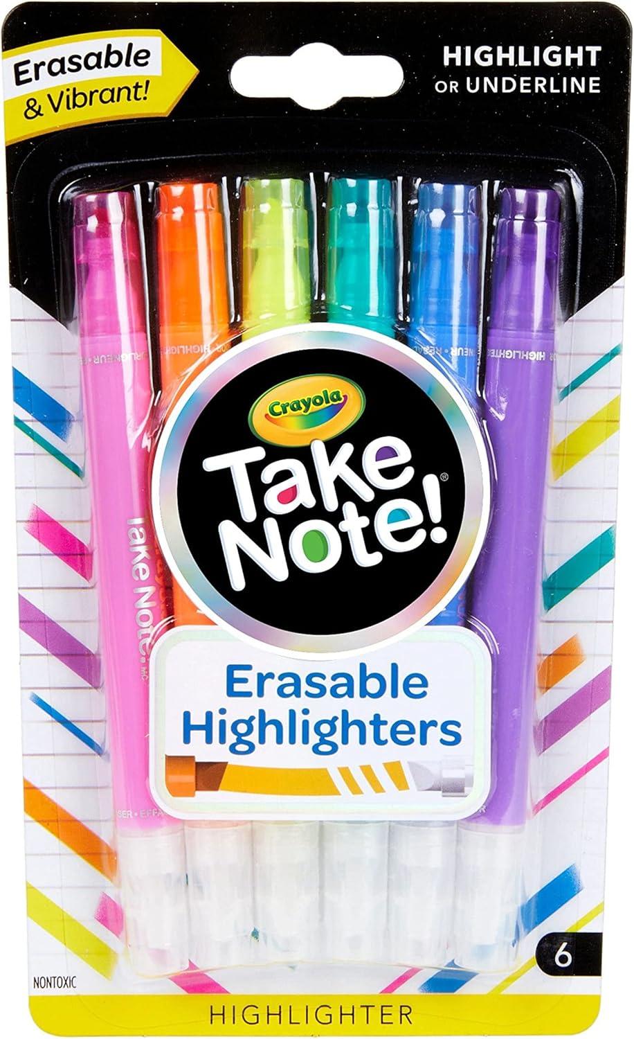 imageCrayola Take Note Dry Erase Markers for School 12ct Teacher Supplies Chisel Tip Whiteboard Markers Essential Classroom Must Haves Low OdorHighlighters