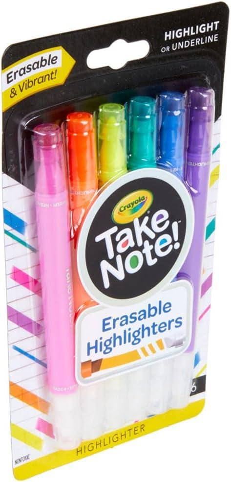 imageCrayola Take Note Dry Erase Markers for School 12ct Teacher Supplies Chisel Tip Whiteboard Markers Essential Classroom Must Haves Low OdorHighlighters