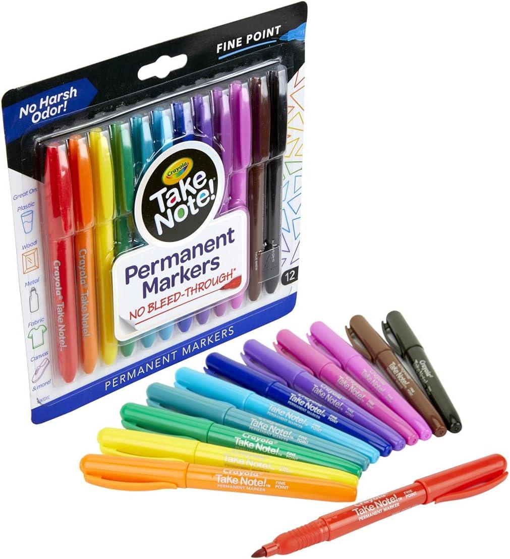 imageCrayola Take Note Dry Erase Markers for School 12ct Teacher Supplies Chisel Tip Whiteboard Markers Essential Classroom Must Haves Low OdorHighlighters