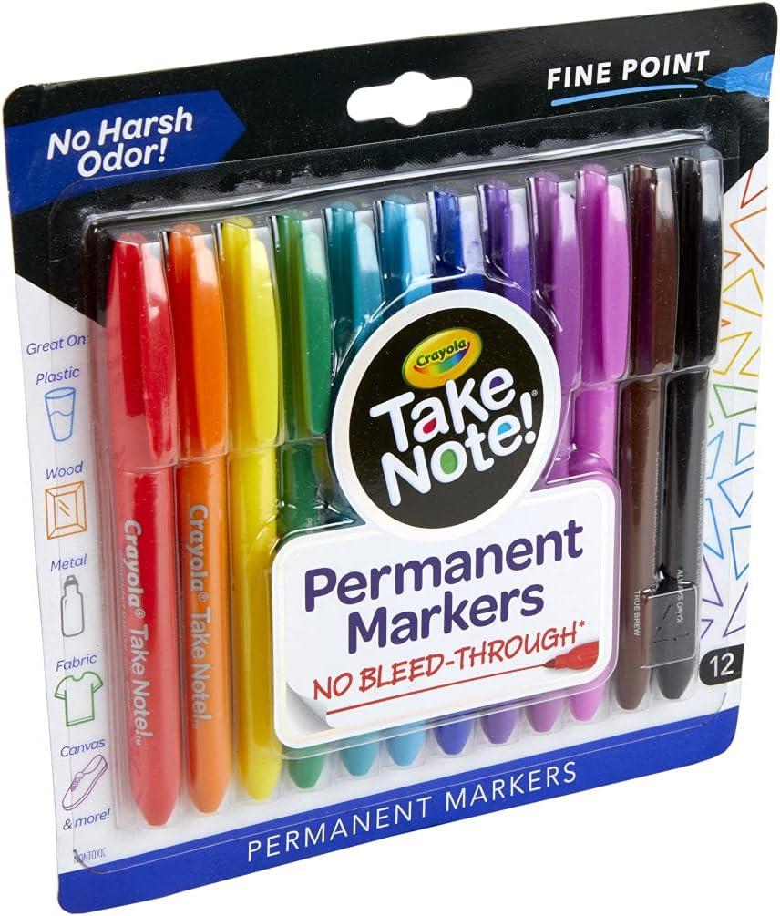 imageCrayola Take Note Dry Erase Markers for School 12ct Teacher Supplies Chisel Tip Whiteboard Markers Essential Classroom Must Haves Low OdorHighlighters