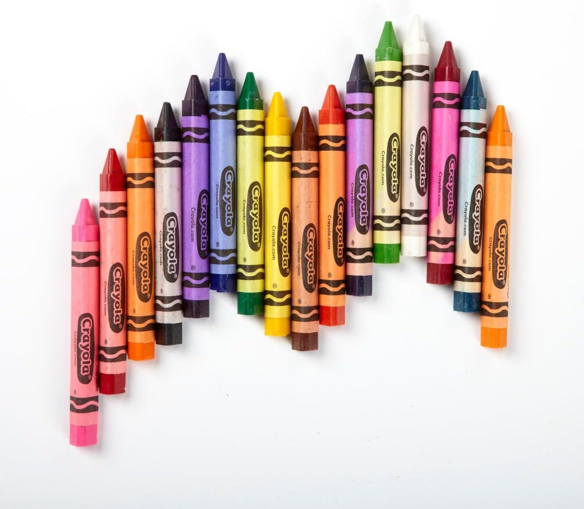 imageCrayola Triangular Crayon Classpack 256ct 16 Assorted Toddler Crayons Anti Roll Bulk School Classroom Essentials Preschool ampamp Kindergarten Must Haves