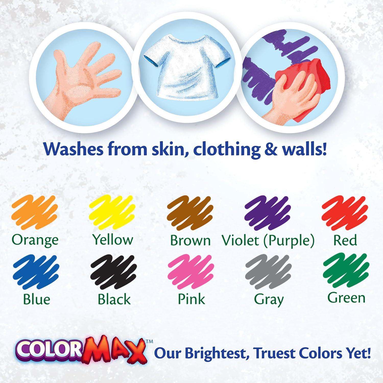 imageCrayola Ultra Clean Washable Markers 12 Pack 10ct Bulk Fine Line Markers for Classrooms Kids Nontoxic