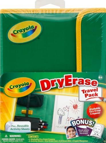 imageCrayola Washable Dry Erase Travel Pack Whiteboard for Kids Ages 4 5 6 7