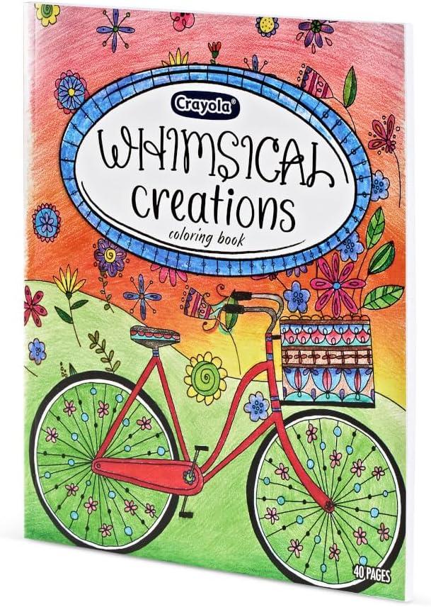 imageCrayola Whimsical Creations Coloring Book for Adults 40pgs Adult Coloring Pages 8x10 Perforated Gift for Teens ampamp Adults