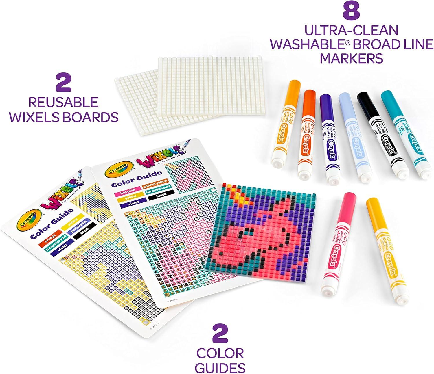 imageCrayola Wixels Animals Activity Kit Pixel Art Coloring Set Gift for Kids Ages 6 7 8 9Unicorns