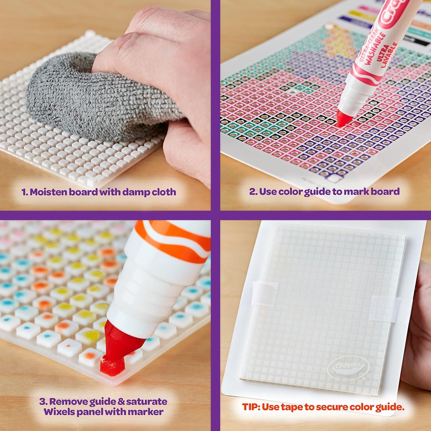 imageCrayola Wixels Animals Activity Kit Pixel Art Coloring Set Gift for Kids Ages 6 7 8 9Unicorns