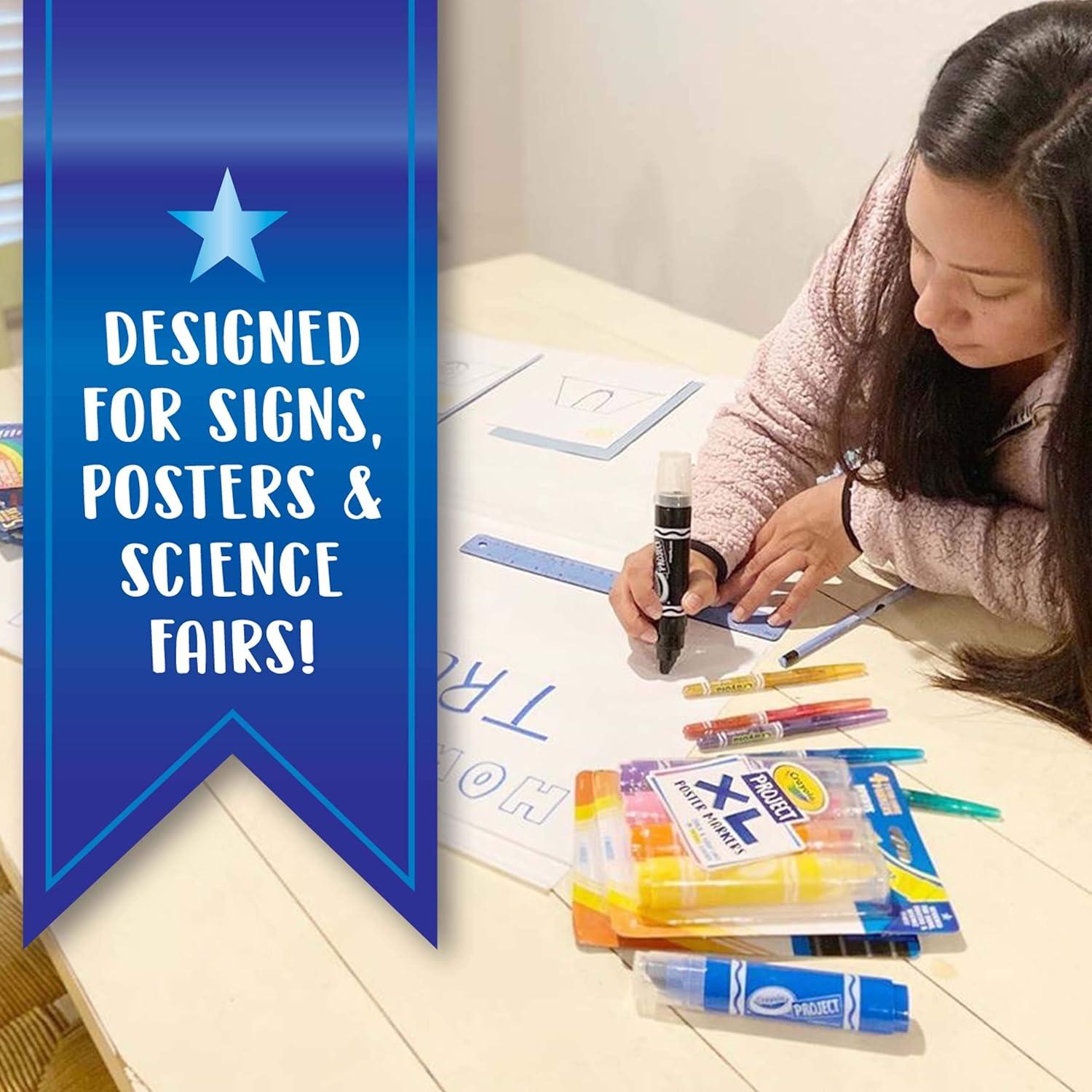 imageCrayola XL Poster Markers Assorted Classic Colors School Supplies 4 CountClassic