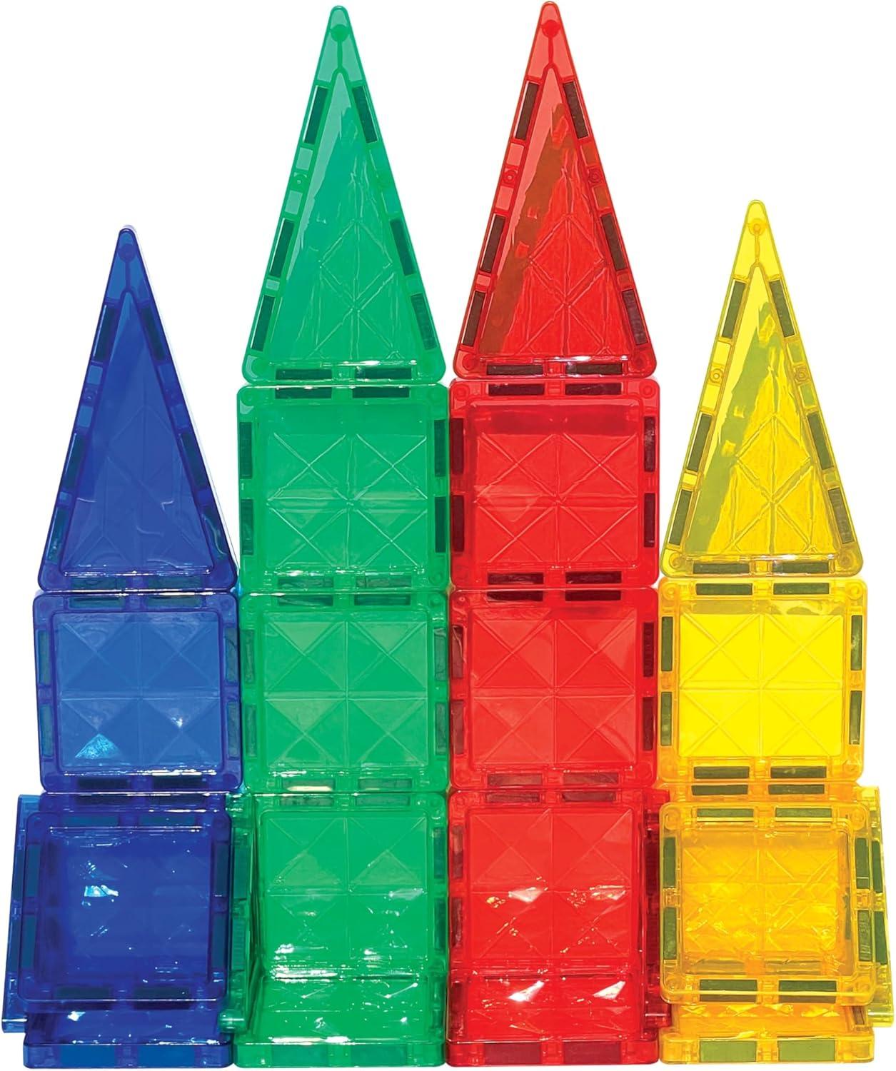 imageCreateOn Crayola Mini Magnetic PIPTiles Bold Colors Building Set for Kids Magnetic Building Toys for Kids STEM Travel Toys for Boys and Girls Ages 3 24Piece Set Bold