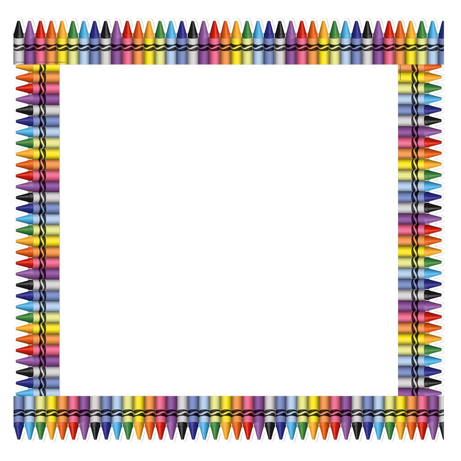 imageEureka Classic Crayola Decorative Classroom and Bulletin Board Trim for Teachers 325quot Wide 12 Strips for 37 Total Feet