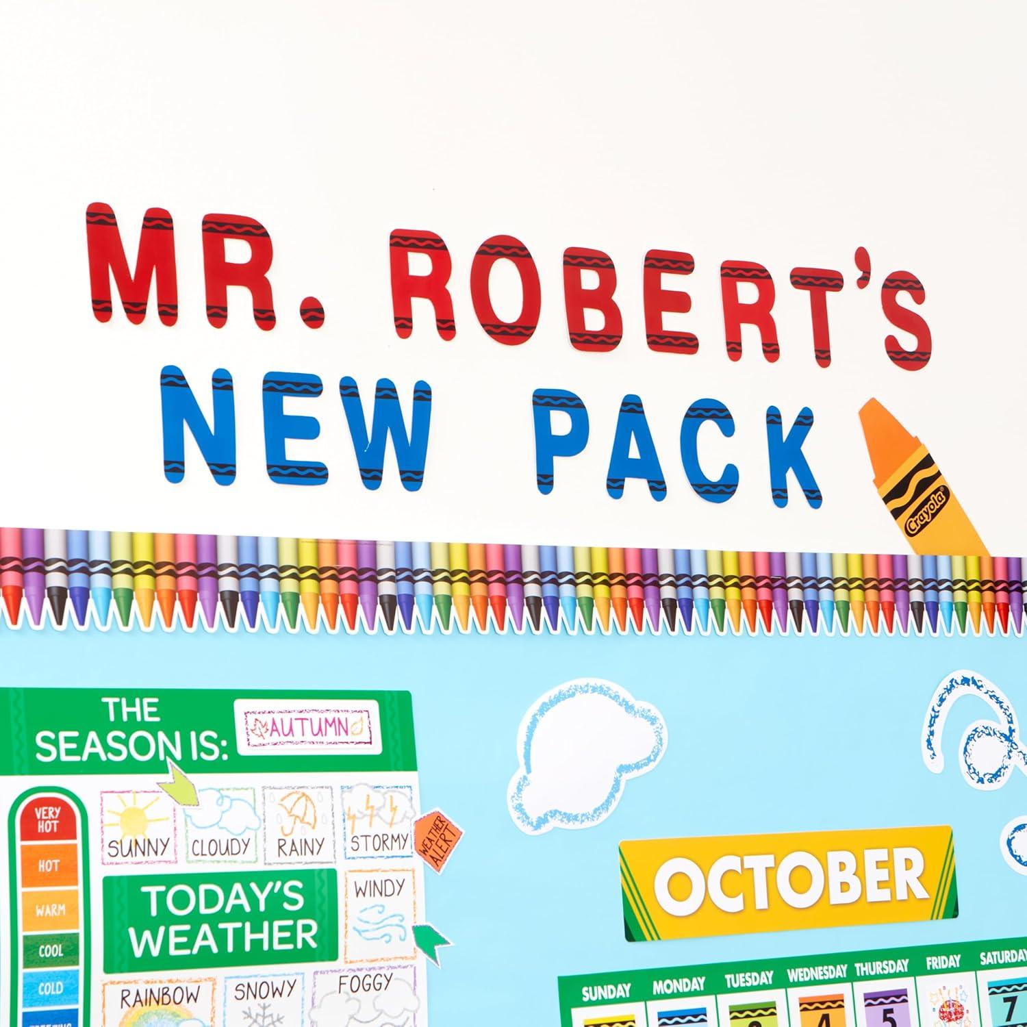 imageEureka Classic Crayola Decorative Classroom and Bulletin Board Trim for Teachers 325quot Wide 12 Strips for 37 Total Feet