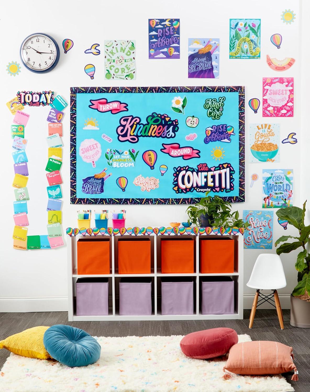 imageEureka Crayola Colors of Kindness Classroom Bulletin Board Set for Teachers 21 Pieces