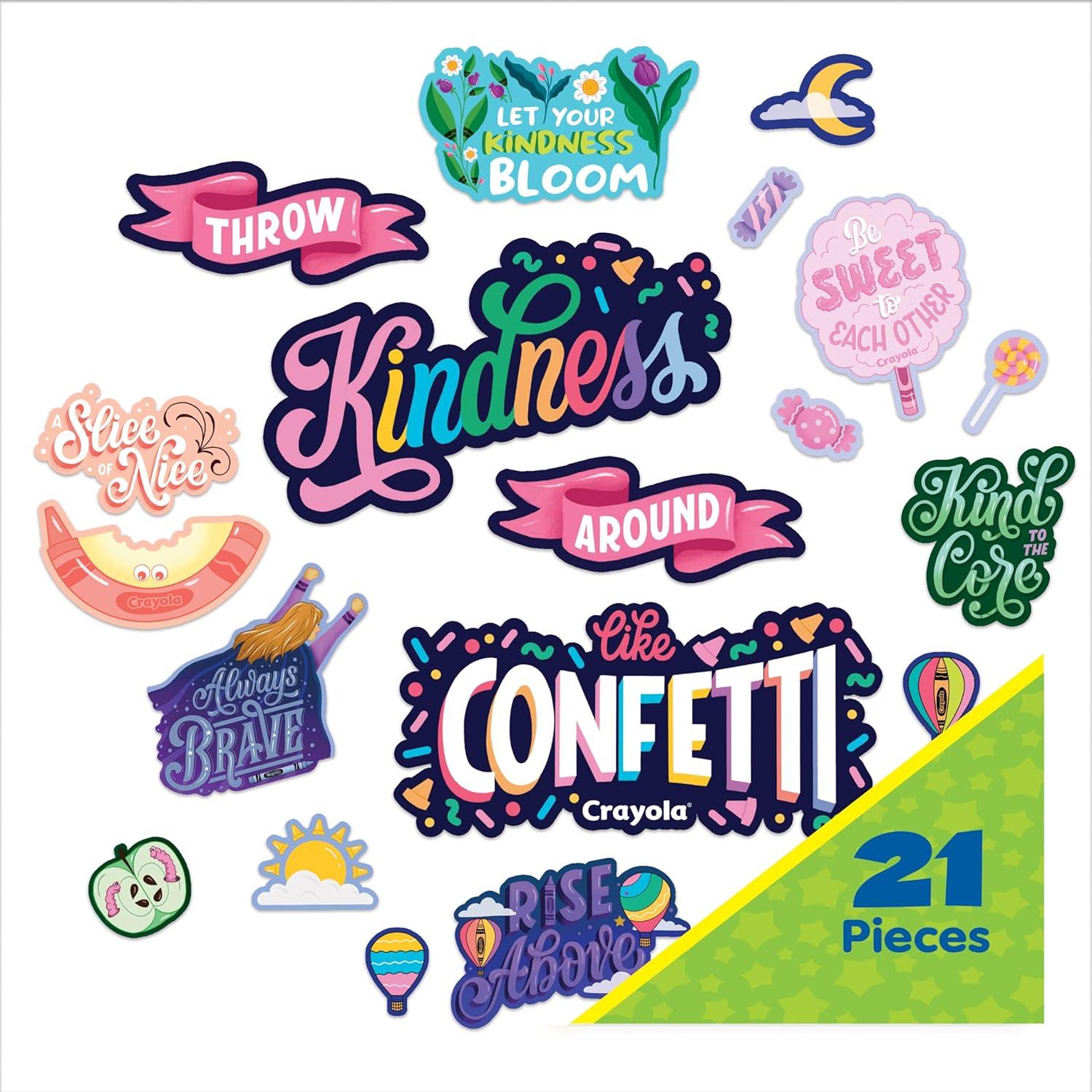 imageEureka Crayola Colors of Kindness Classroom Bulletin Board Set for Teachers 21 Pieces