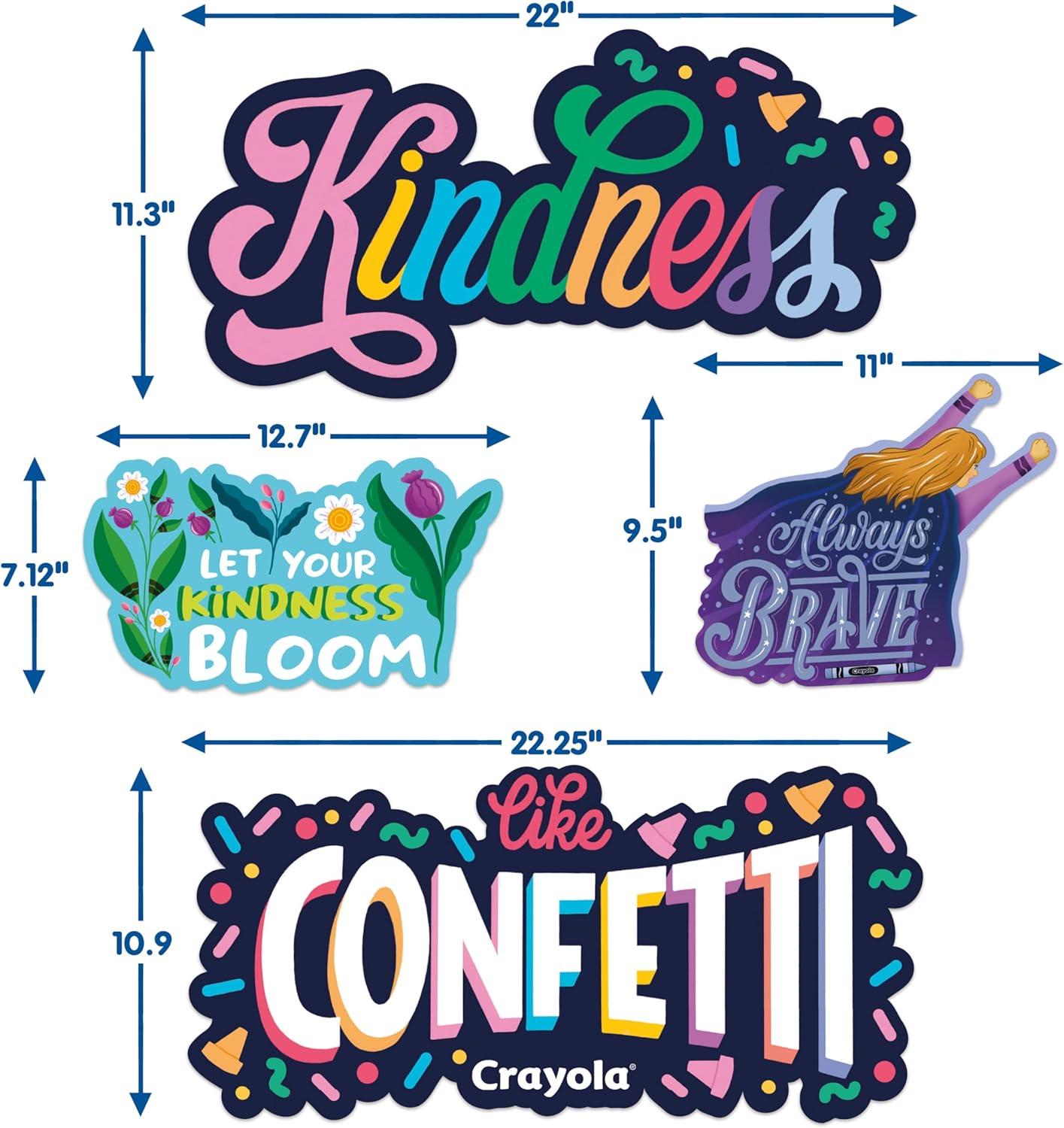 imageEureka Crayola Colors of Kindness Classroom Bulletin Board Set for Teachers 21 Pieces