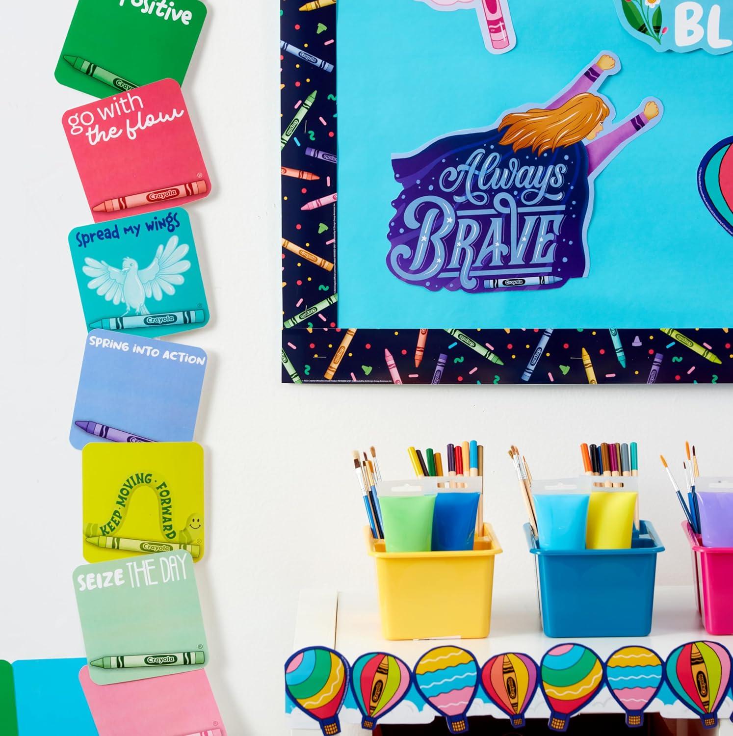 imageEureka Crayola Colors of Kindness Extra Wide Decorative Classroom and Bulletin Board Trim for Teachers 325quot Wide 12 Strips for 37 Total Feet