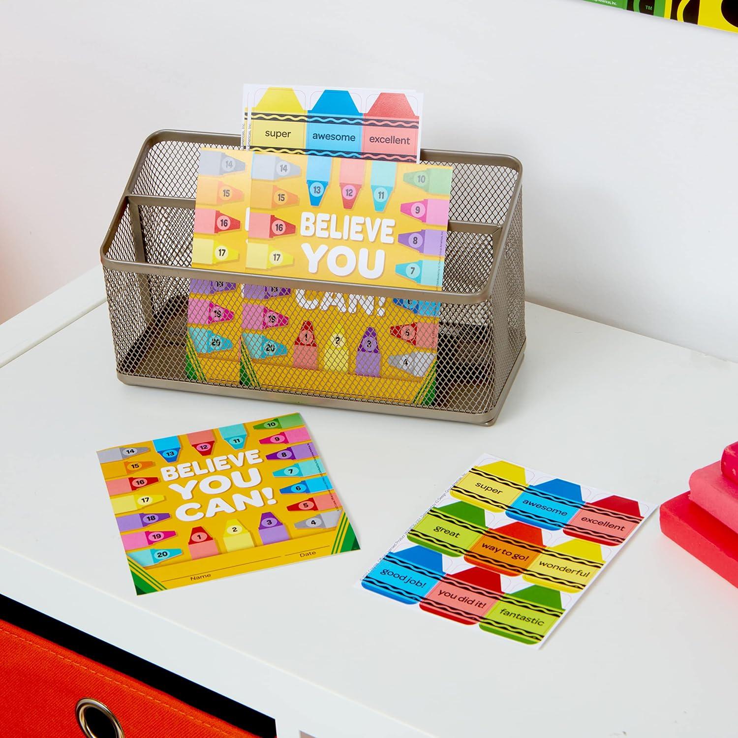 imageEureka Crayola Crayons Extra Large Stickers for Kids and Teachers Multicolor 36 Pieces