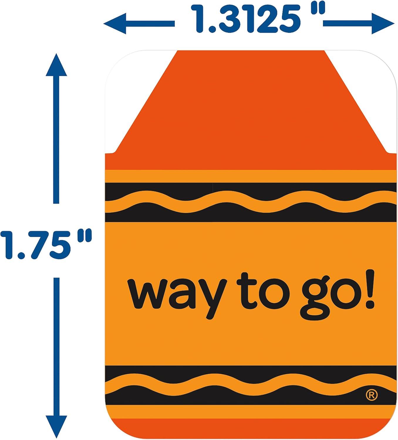 imageEureka Crayola Crayons Extra Large Stickers for Kids and Teachers Multicolor 36 Pieces