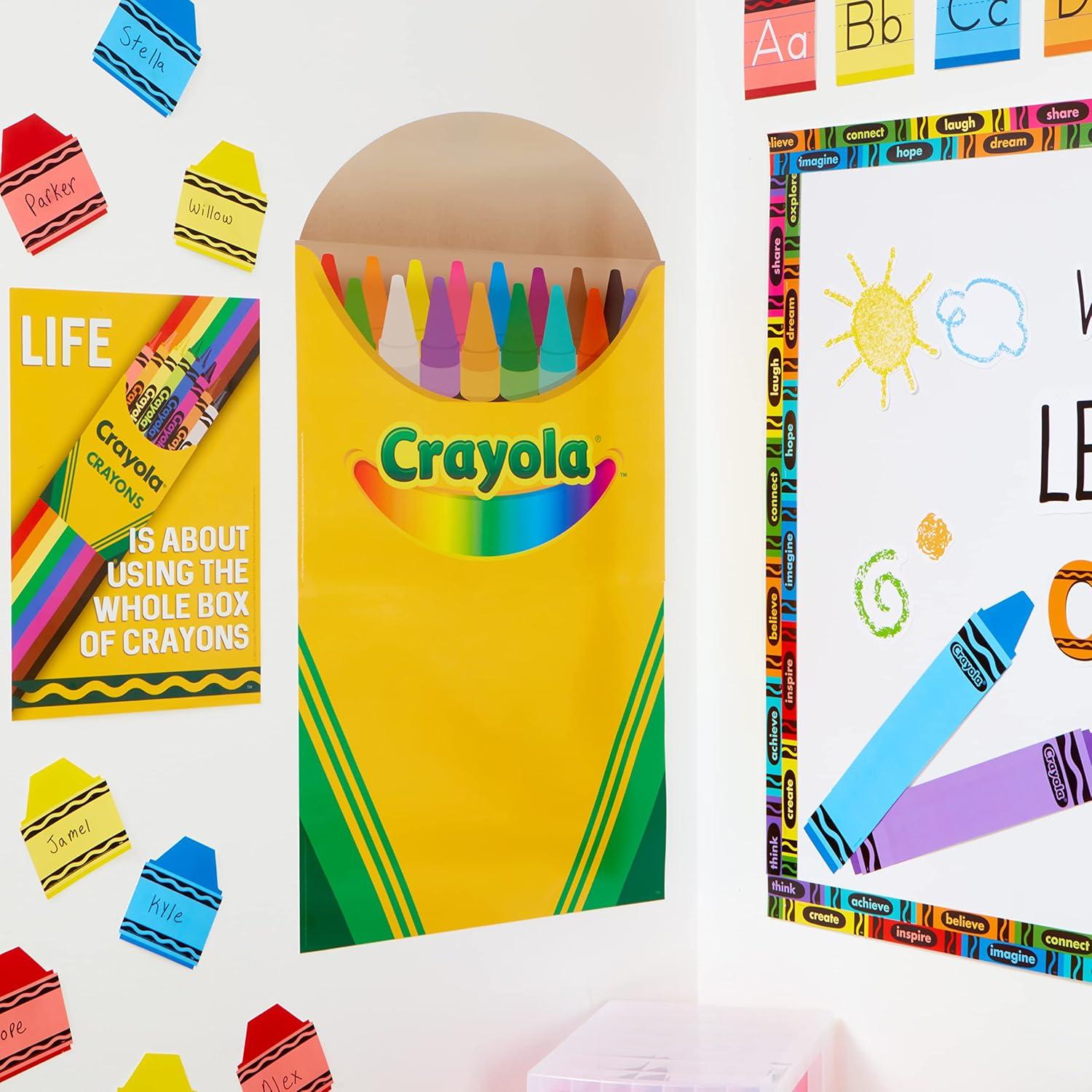 imageEureka Crayola Crayons Paper CutOut Classroom Decorations for Teachers 36 PiecesCrayola Crayons