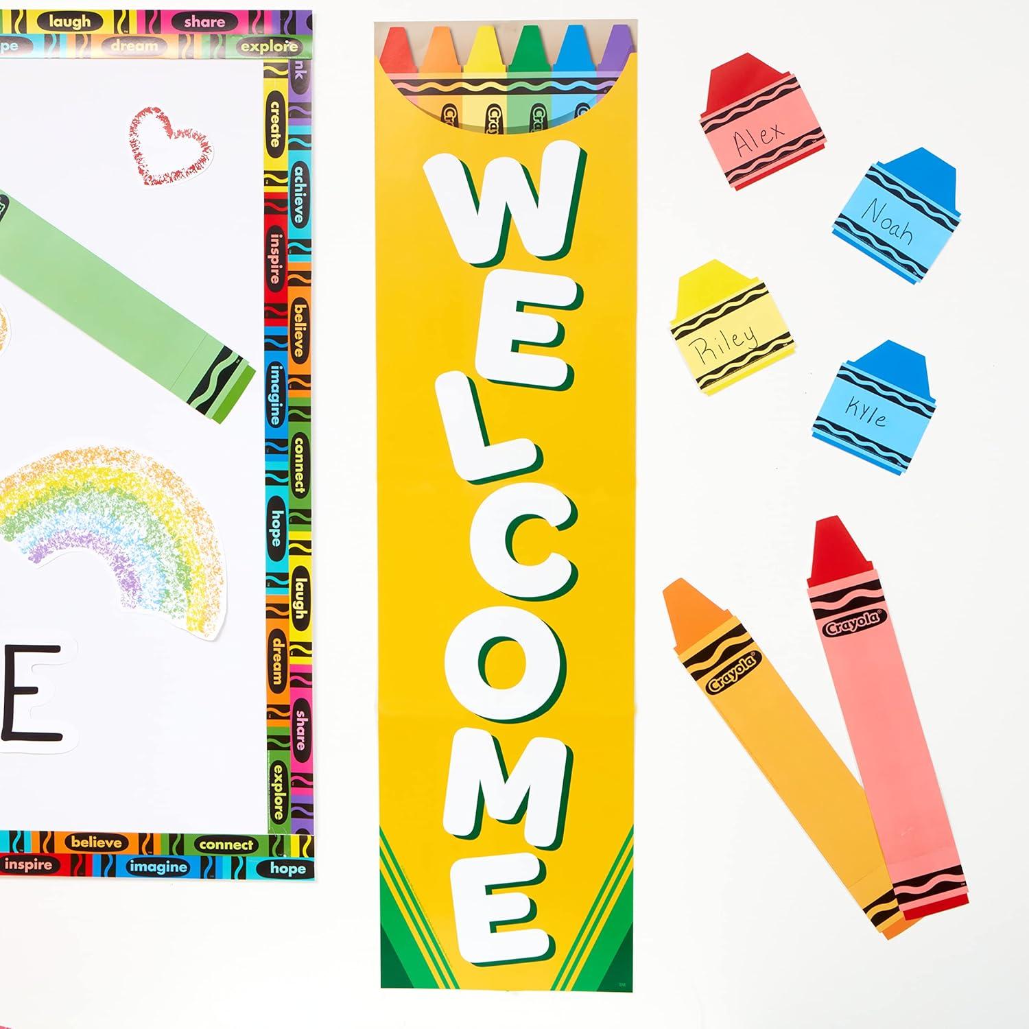 imageEureka Crayola Crayons Paper CutOut Classroom Decorations for Teachers 36 PiecesCrayola Crayons