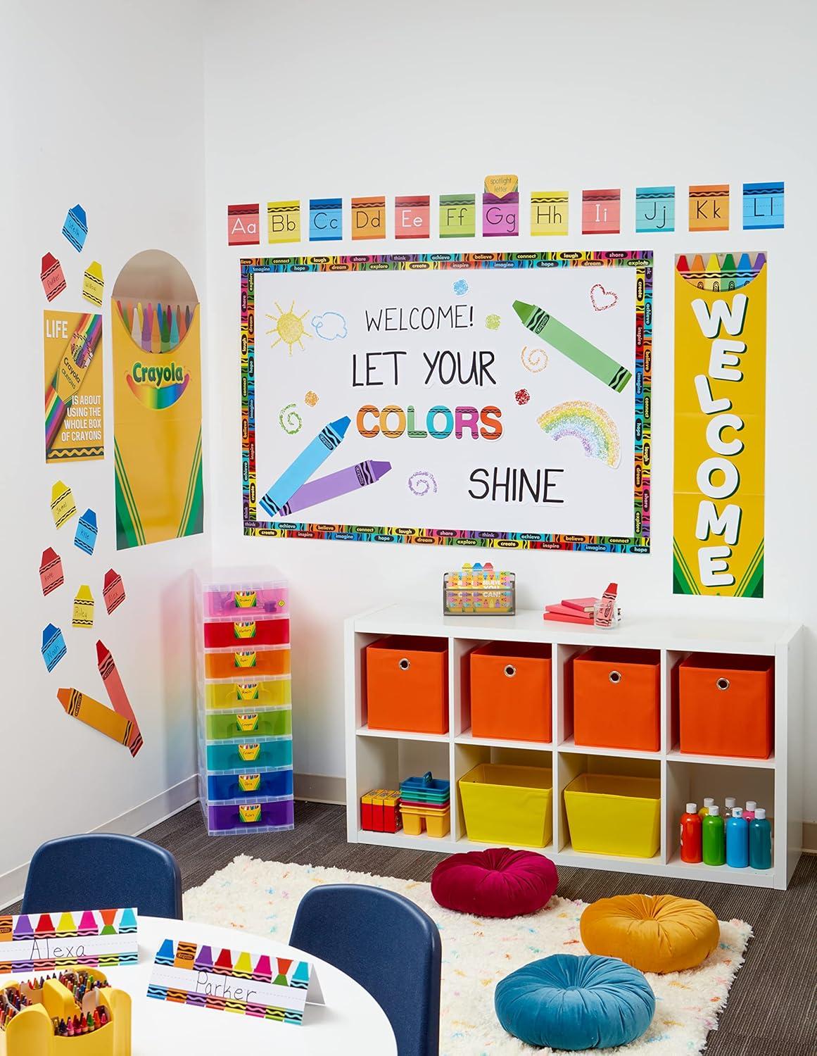 imageEureka Crayola Crayons SelfAdhesive Student Name Tags for Teachers 275quot x 225quot 40 PiecesCrayola