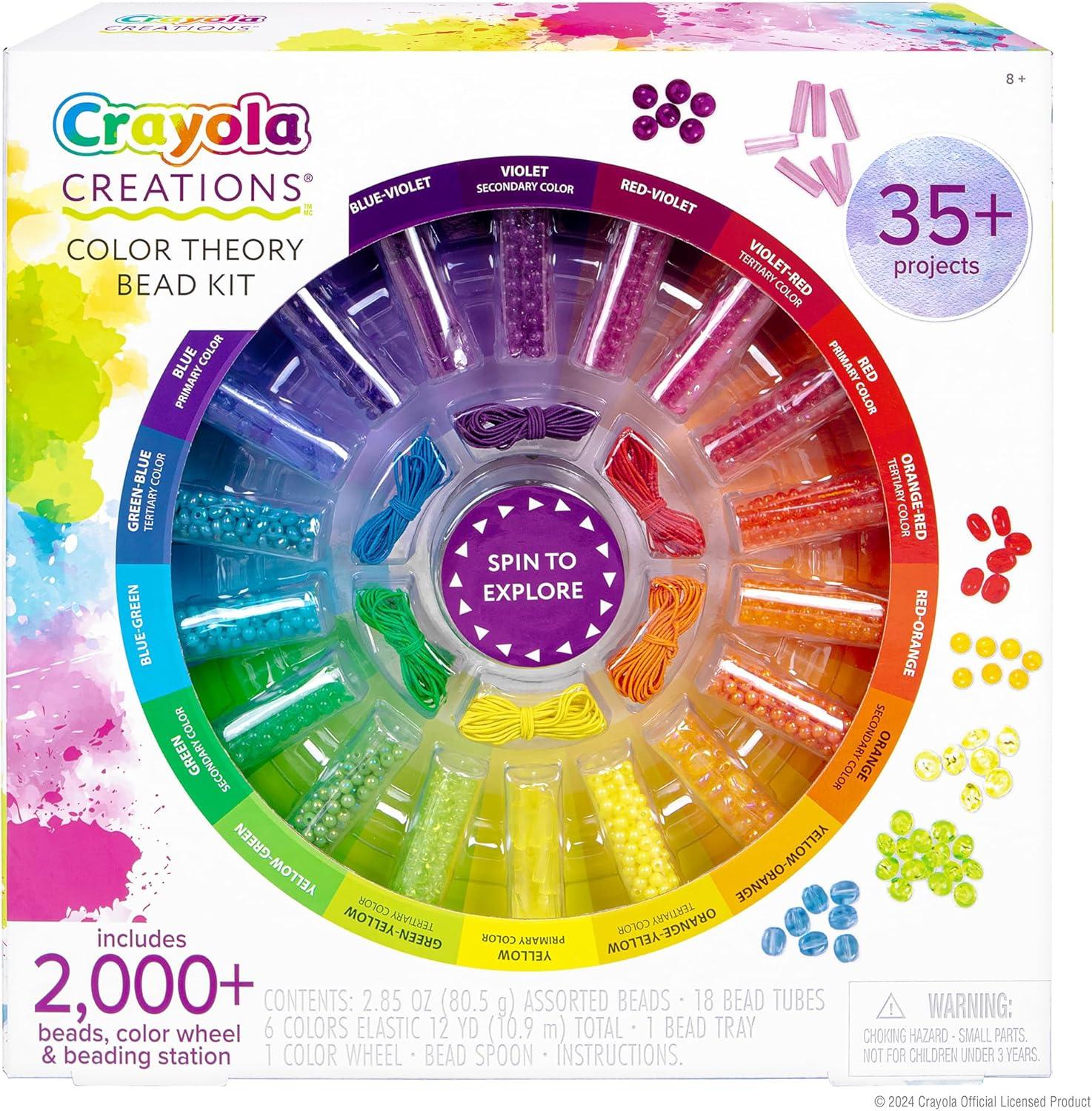 imageFashion Angels Crayola Creations Color Theory Bead Kit Multicolored 2000 Bead Set ampamp Wheel DIY Jewelry Kit for Kids Teen Girls ampamp Boys