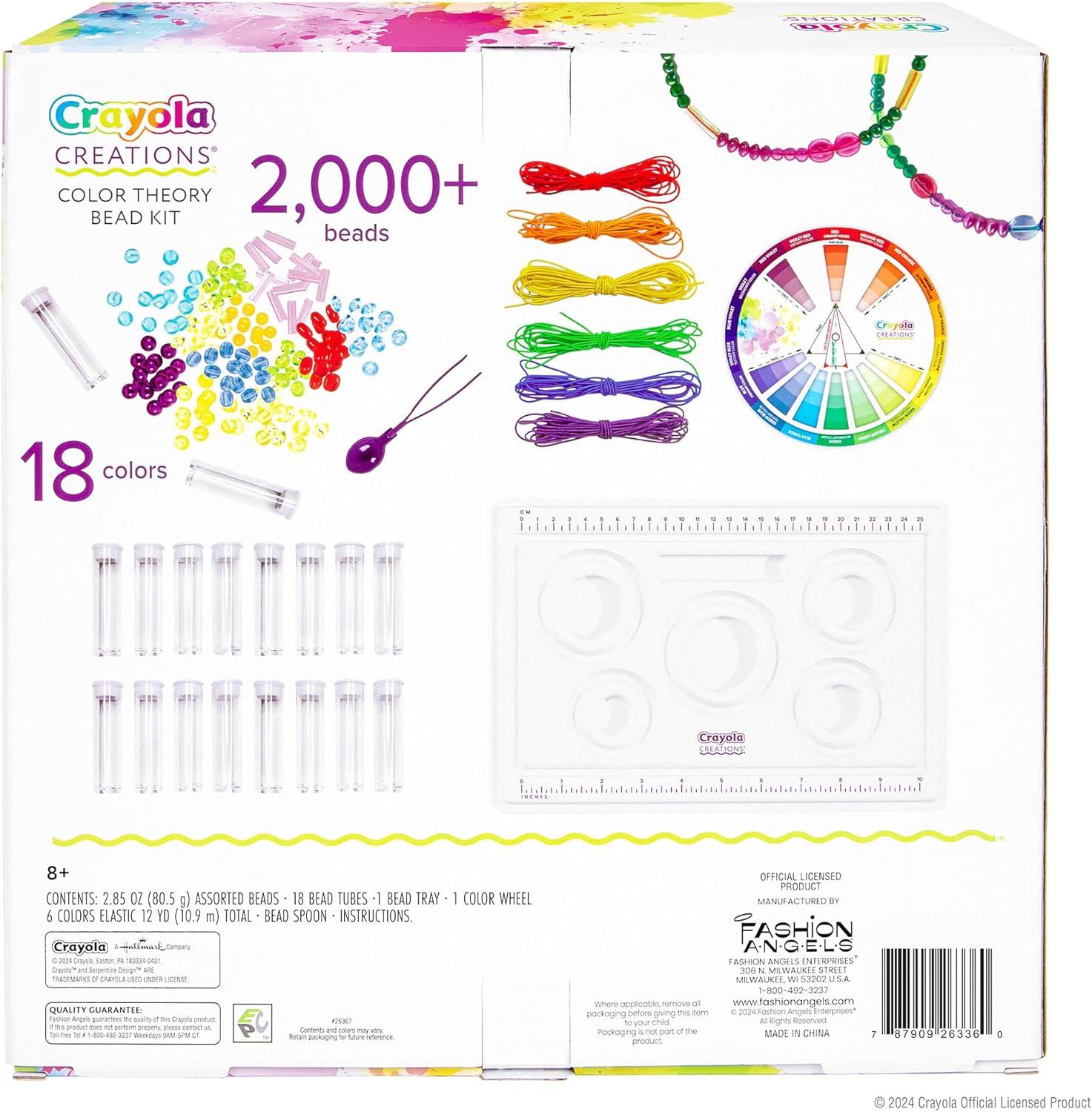 imageFashion Angels Crayola Creations Color Theory Bead Kit Multicolored 2000 Bead Set ampamp Wheel DIY Jewelry Kit for Kids Teen Girls ampamp Boys