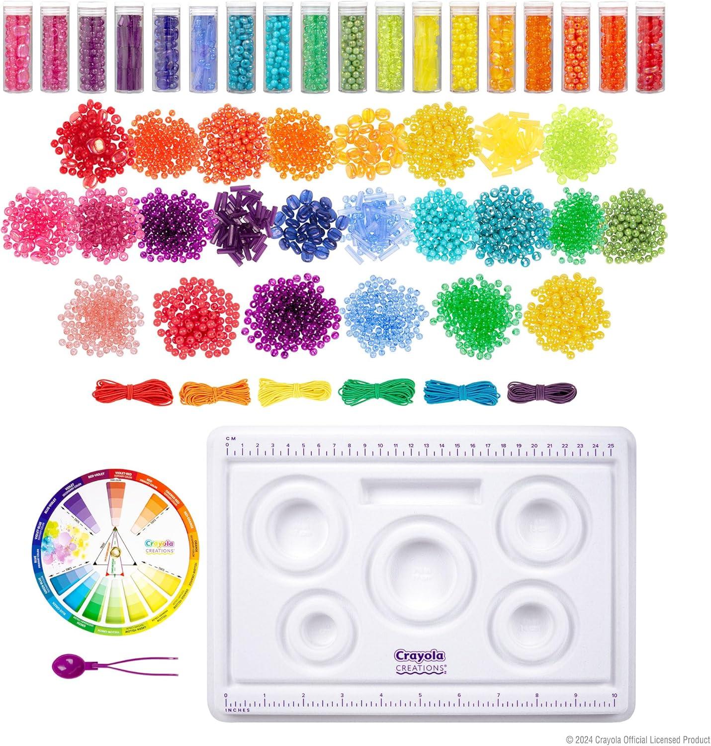 imageFashion Angels Crayola Creations Color Theory Bead Kit Multicolored 2000 Bead Set ampamp Wheel DIY Jewelry Kit for Kids Teen Girls ampamp Boys