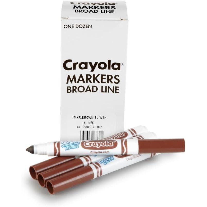 imageCrayola 12 Count Washable Bulk Markers GreenBrown