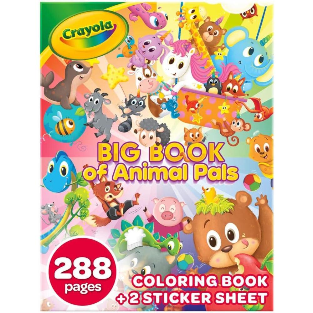 imageCrayola Epic Book of Awesome 288 Pages Kids Coloring Book Activity Set Animal Coloring Pages Holiday Gift for Kids 3Animal Pals