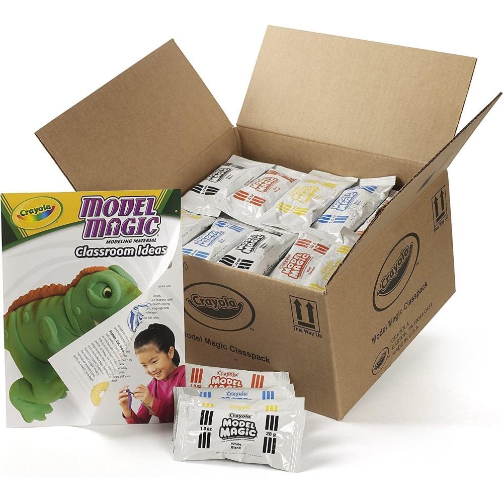 imageCrayola Model Magic 75ct Kids Modeling Clay Alternative 1oz Packs Sculpting ampamp Modeling Material Art Supplies for Teachers Air Dry Clay Ages 3Multicolor