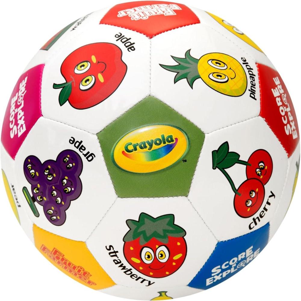 imageCrayola Official Soccer Ball  Unisex Kids  Multiplication Size 3Fruits