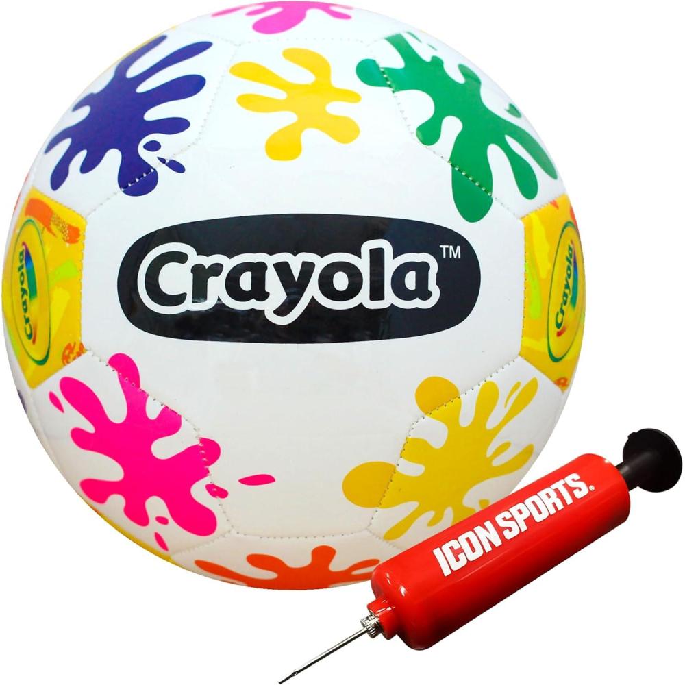 imageCrayola Official Soccer Ball  Unisex Kids  Multiplication Size 3Ink Splash