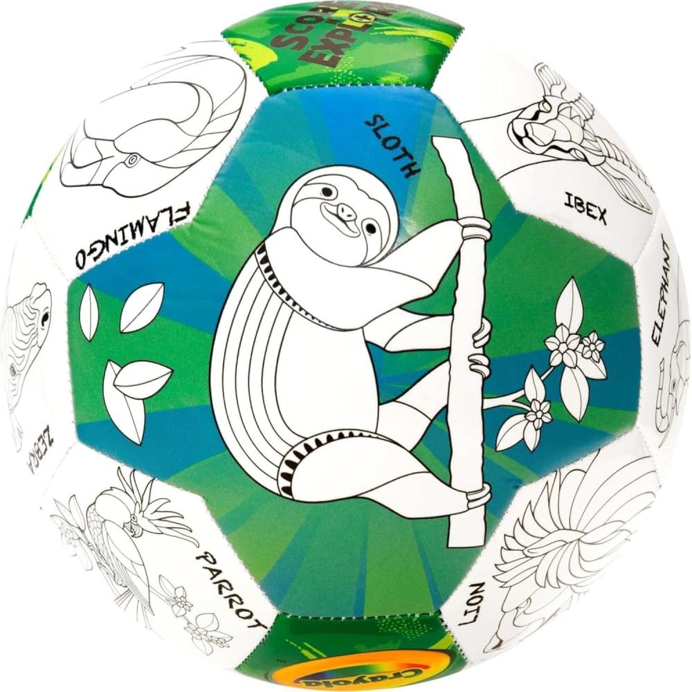 imageCrayola Official Soccer Ball  Unisex Kids  Multiplication Size 3Zoo Animal