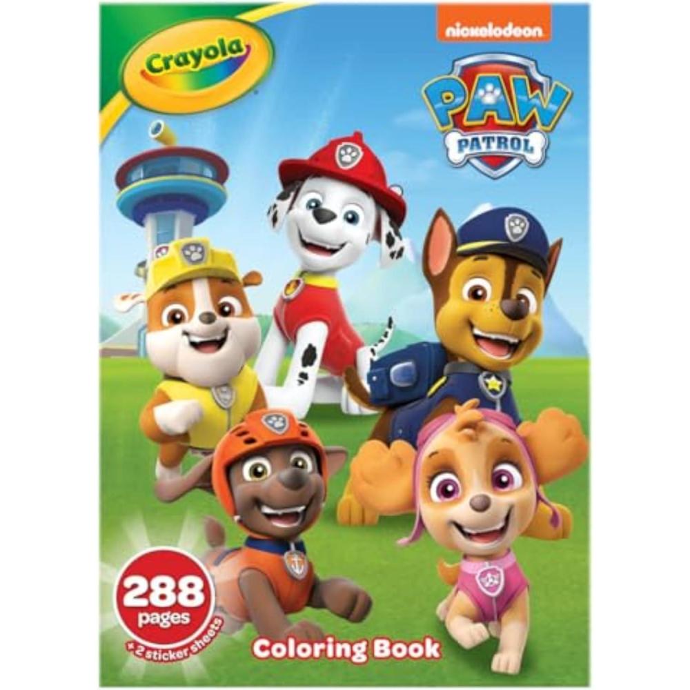 imageCrayola Paw Patrol Coloring Book 288pgs Kids Coloring Book Pages ampamp Stickers Paw Patrol Gift ampamp Toys Toddler Stocking Stuffer
