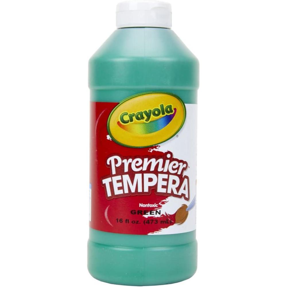 imageCrayola Premier Tempera Paint For Kids Silver 16oz Kids Classroom Supplies Great For Arts ampamp Crafts Non Toxic Easy Squeeze BottleGreen