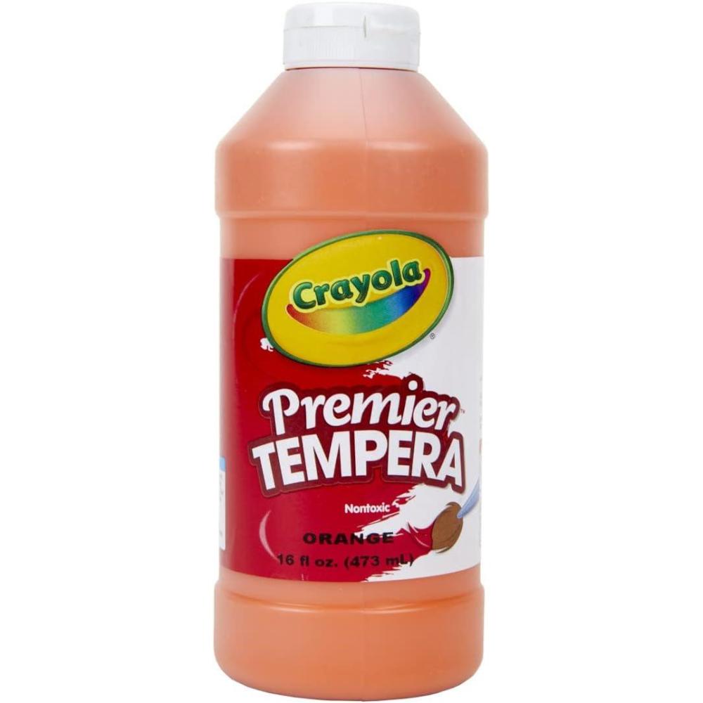 imageCrayola Premier Tempera Paint For Kids  Silver 16oz Kids Classroom Supplies Great For Arts ampamp Crafts Non Toxic Easy Squeeze BottleOrange