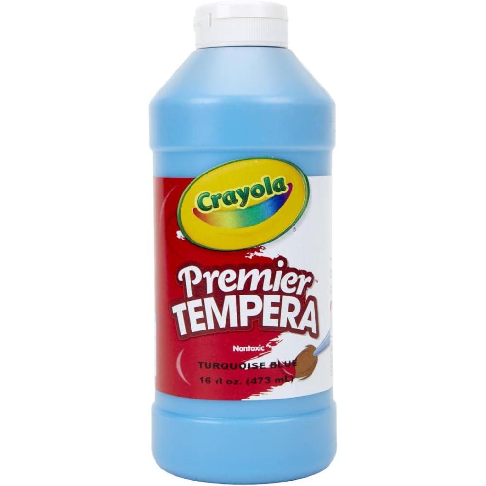 imageCrayola Premier Tempera Paint For Kids  Silver 16oz Kids Classroom Supplies Great For Arts ampamp Crafts Non Toxic Easy Squeeze BottleTurq