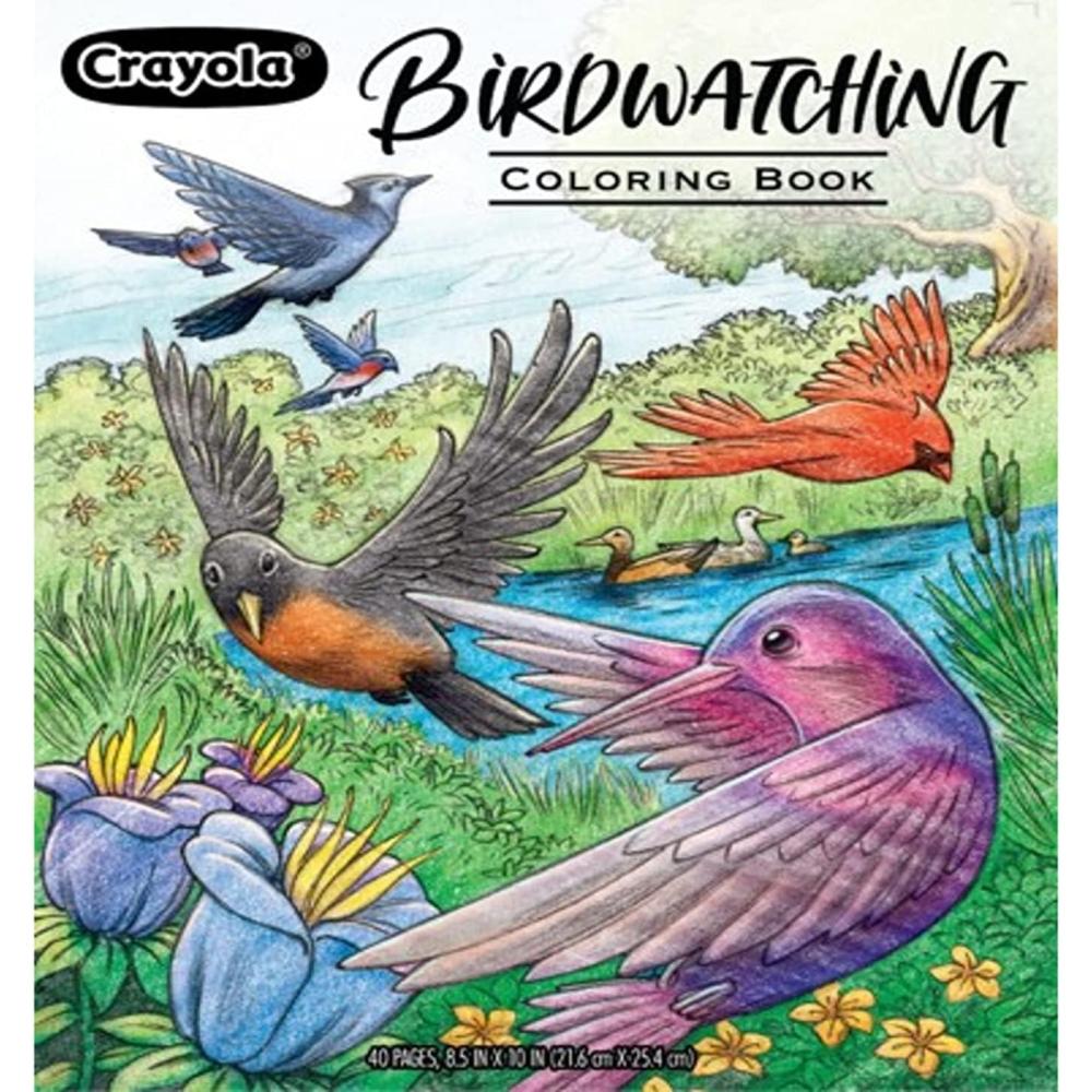 imageCrayola Tropical Garden Adult Coloring Book 40pgs Adult Coloring Pages Stress Relief Activity Gift for Teens ampamp Adults 9BirdWatching
