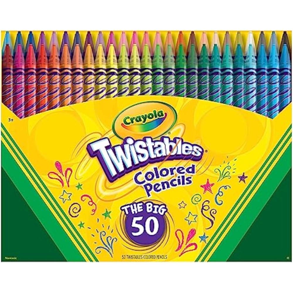 imageCrayola Twistables Colored Pencil Set 50ct Stocking Stuffer for Kids ampamp Teens No Sharpen Colored Pencils For Kids Coloring Books Drawing ampamp Sketching 4
