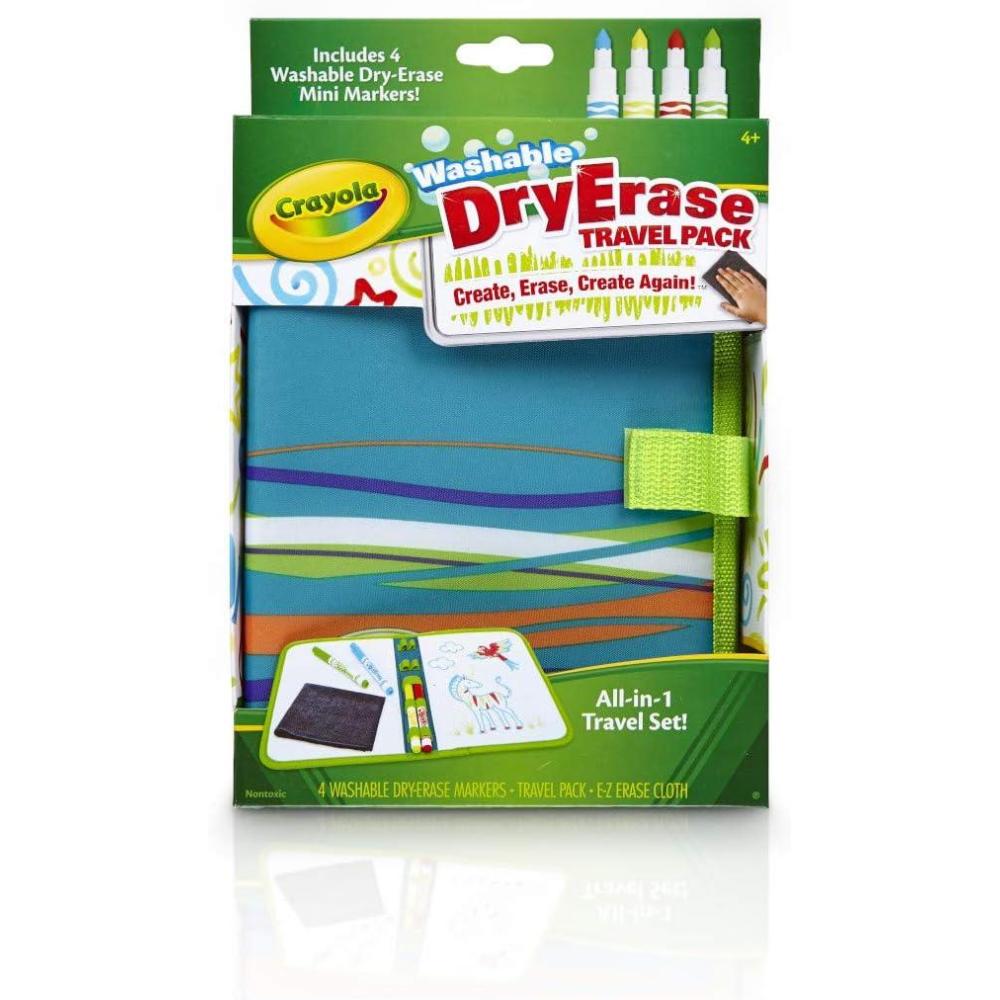 imageCrayola Washable Dry Erase Travel Pack Whiteboard for Kids Ages 4 5 6 7