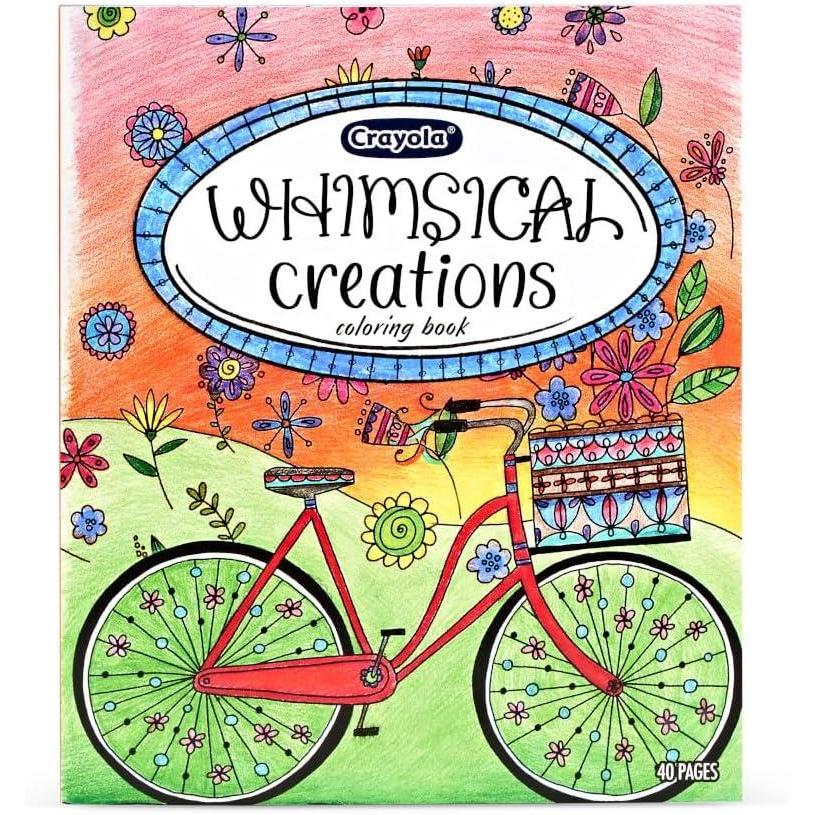 imageCrayola Whimsical Creations Coloring Book for Adults 40pgs Adult Coloring Pages 8x10 Perforated Gift for Teens ampamp Adults